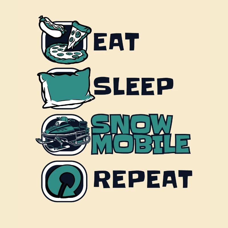 Eat Sleep Snowmobile Repeat Snowmobile Driver
