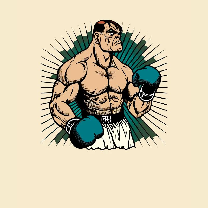 Boxer in comic style