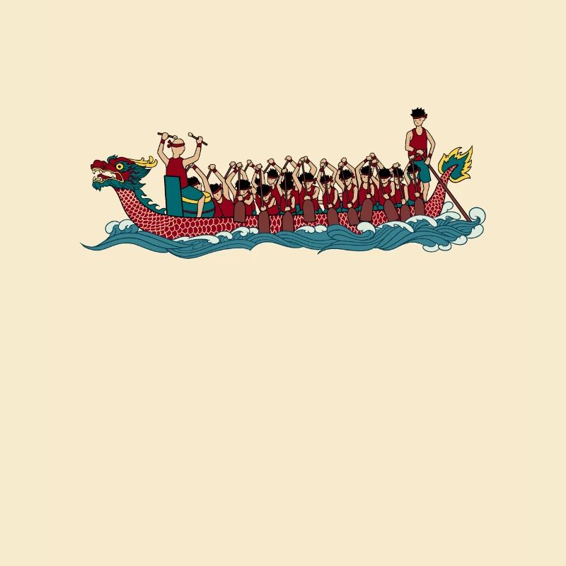 Zeichnung eines 20 Mann Drachenboot