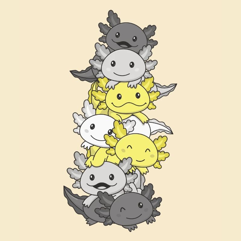 Demigent Flag Pride LGBTQ Mignon Axolotl Stack