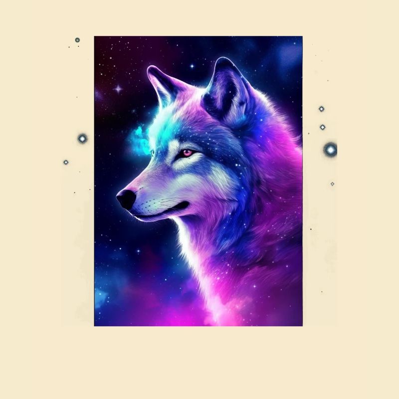 Wolf Galaxy Space Graphic Wolf Lover