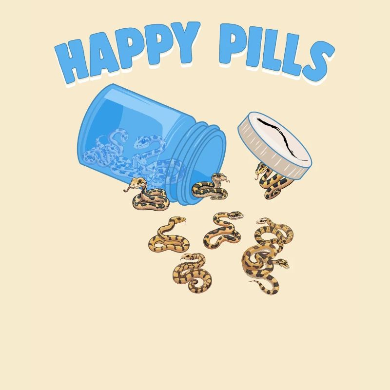 Happy Pills Ball Python Funny Snake Lovers Humor