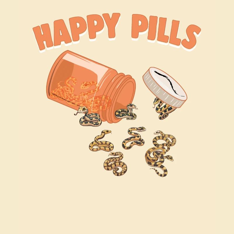 Happy Pills Snakes Funny Ball Python Lovers Humor