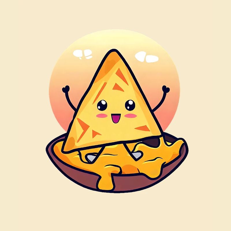 Nacho chip in creamy cheese bath