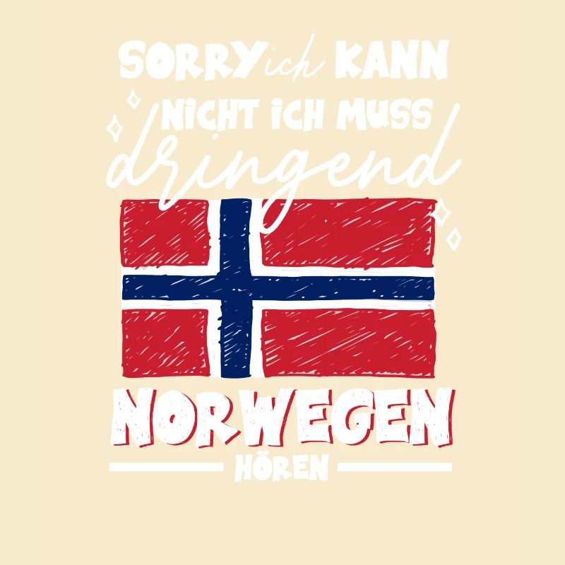 Muss dringend nach Norwegen Flagge Urlaub Geschenk