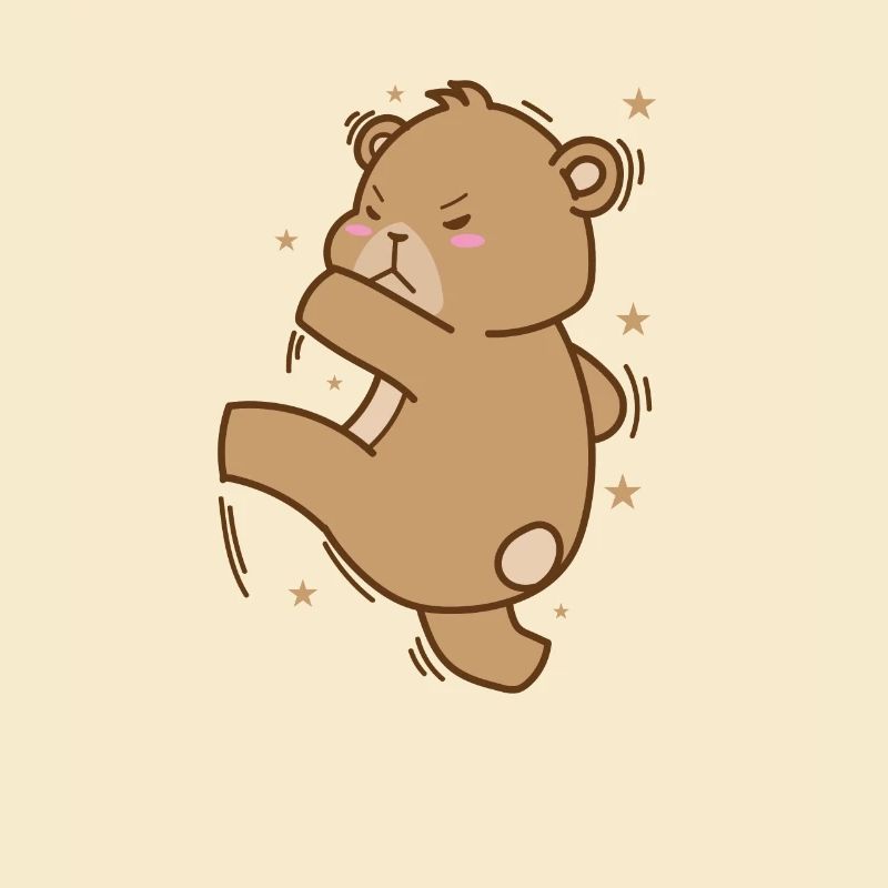 Bear throws a ball forest animal