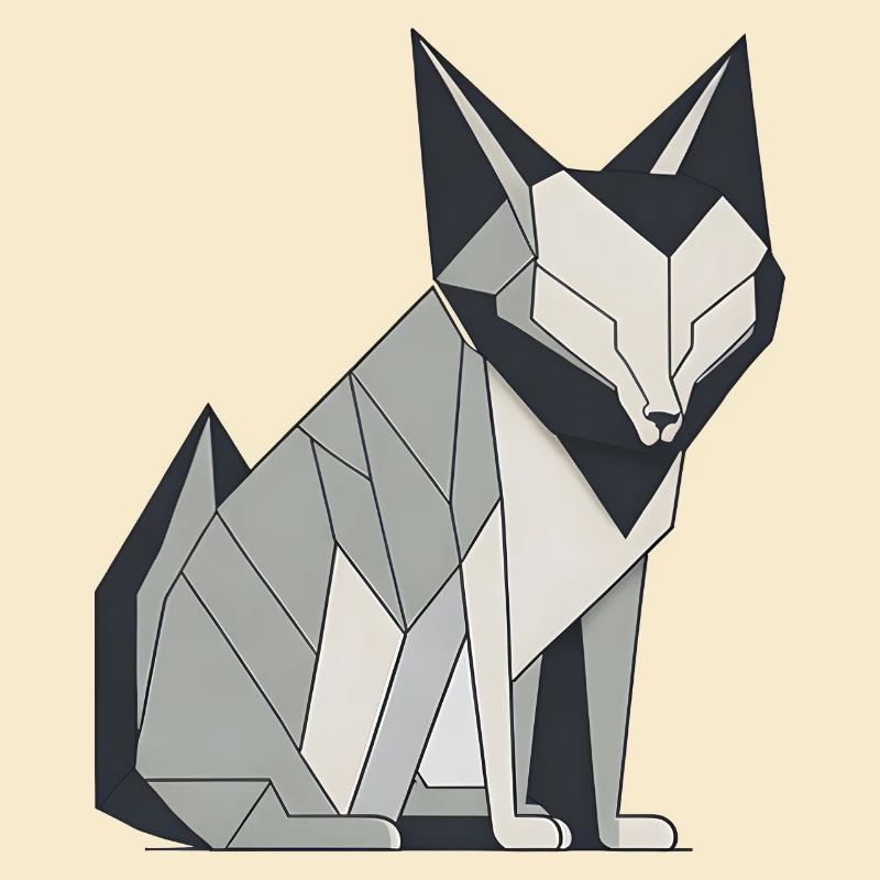 Geometrische Katze