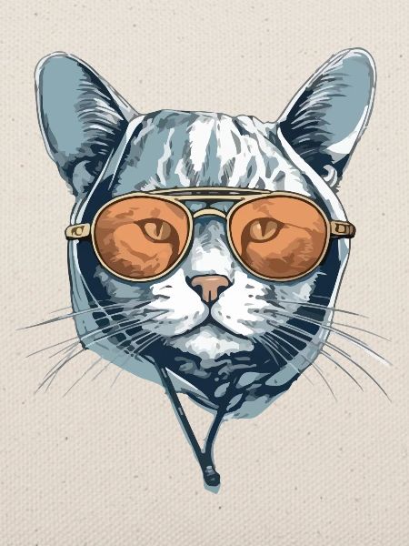Die Katze mit Brille