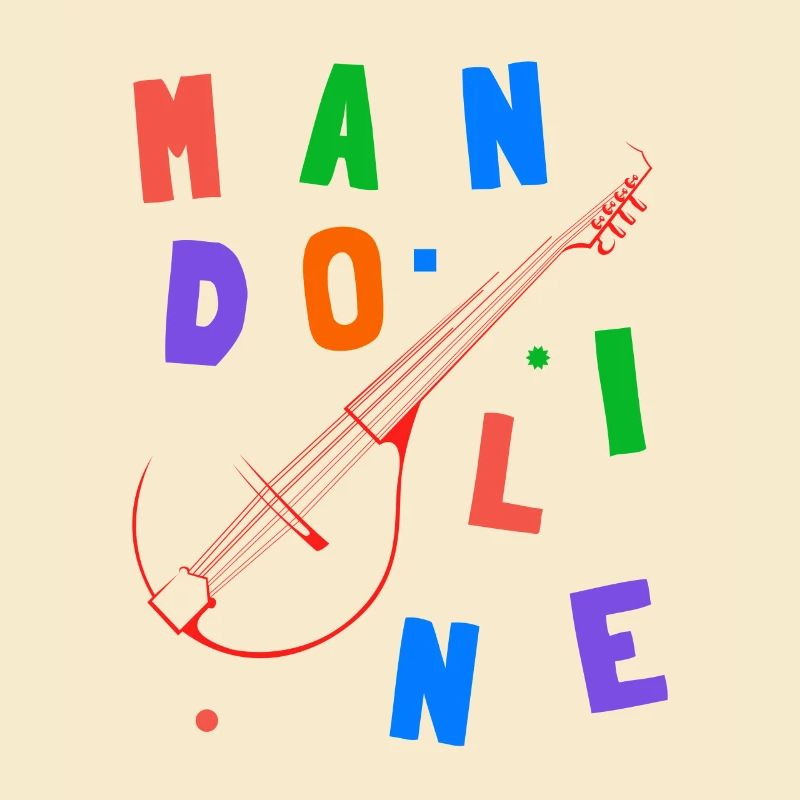 Mandoline - Bunte Buchstaben