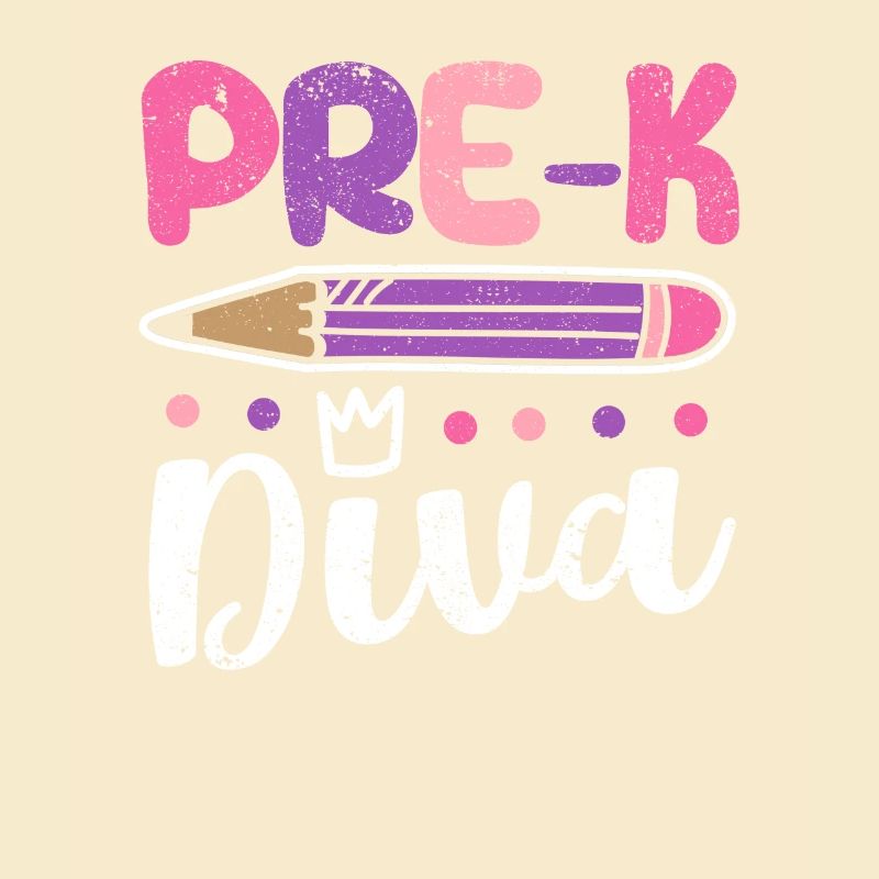 Pre-K Diva Funny Preschool Teacher Student Back