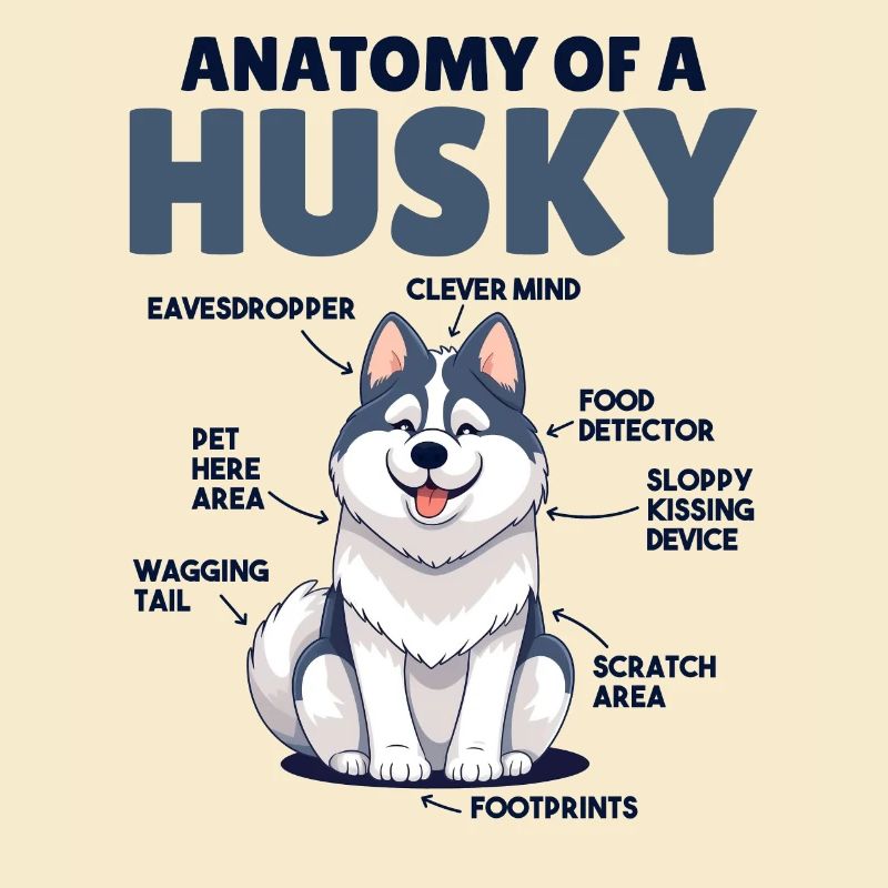 Explication du chien Anatomie d’un Husky