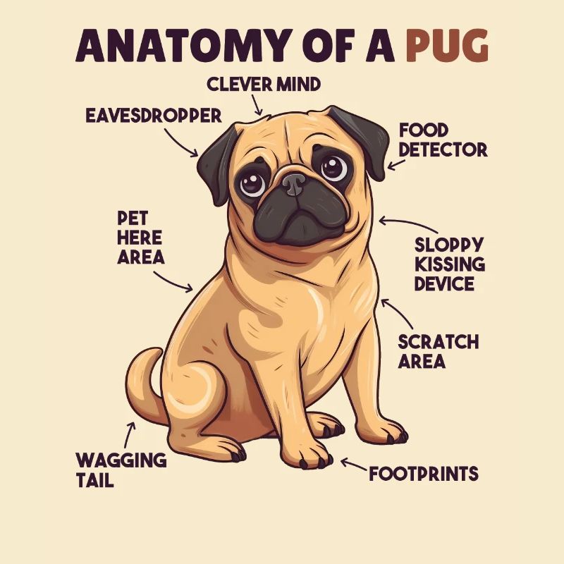 Explication du chien Anatomie d’un carlin