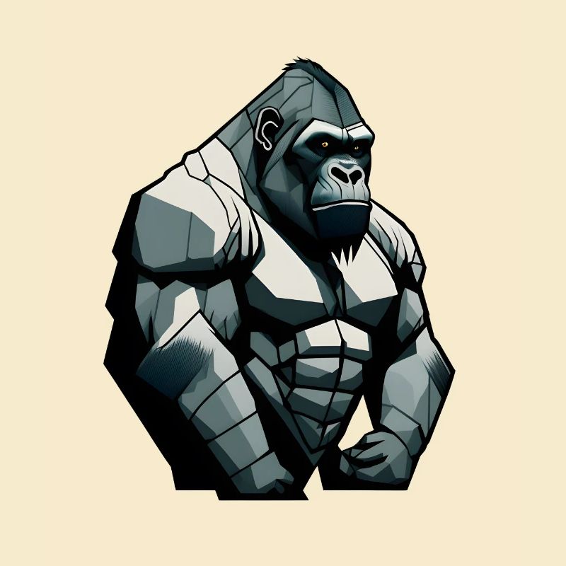 Gorilla mit einfachem Design