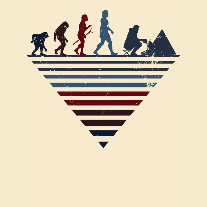 Menschliche Evolution - Vintages Camping