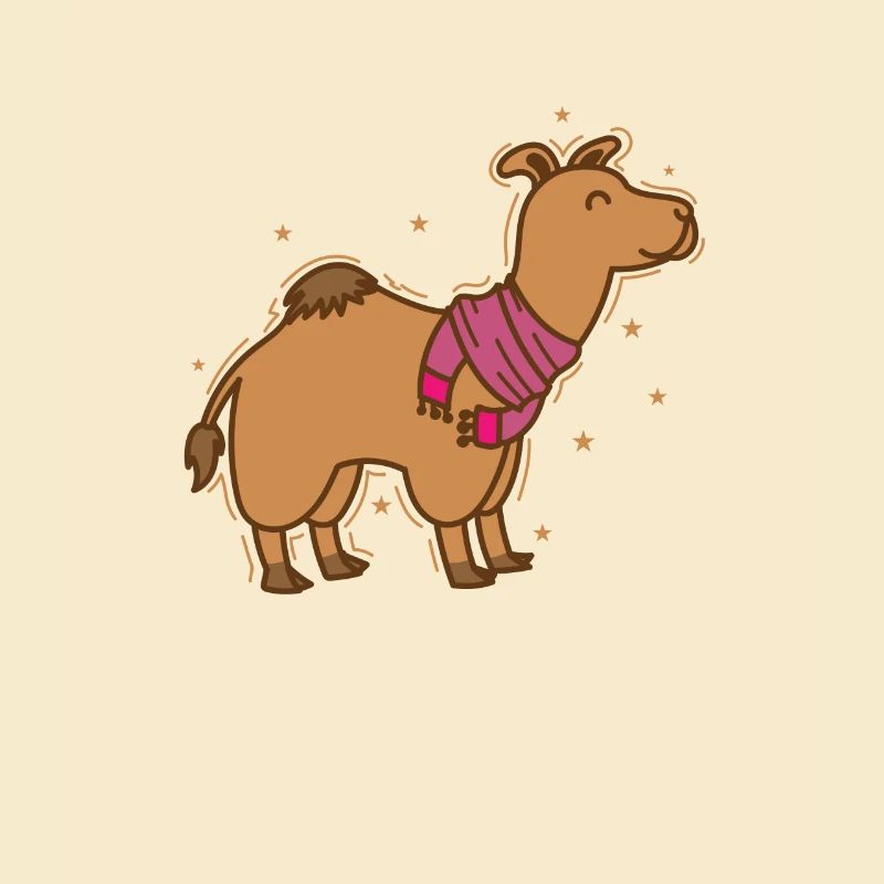 Kamel Dromedar mit Schal Dromedar