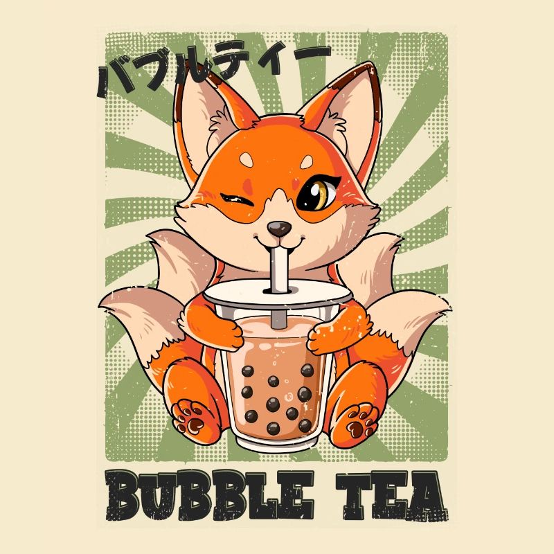 Boba Tea Kitsune Bubble Tea