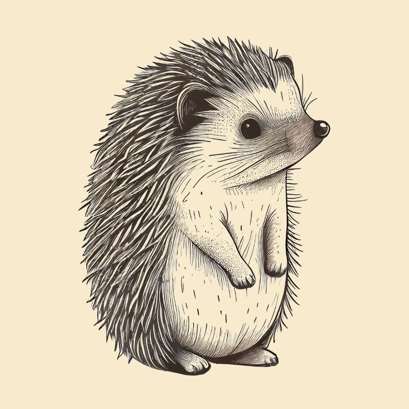 Mignon hérisson vintage