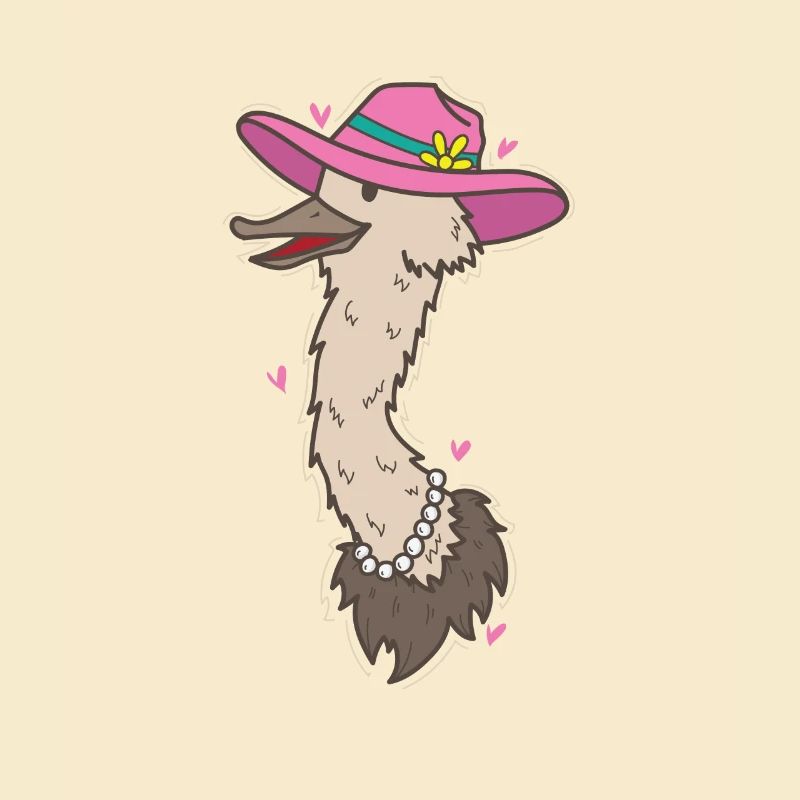 Strauß Vogel Lady in Afrika
