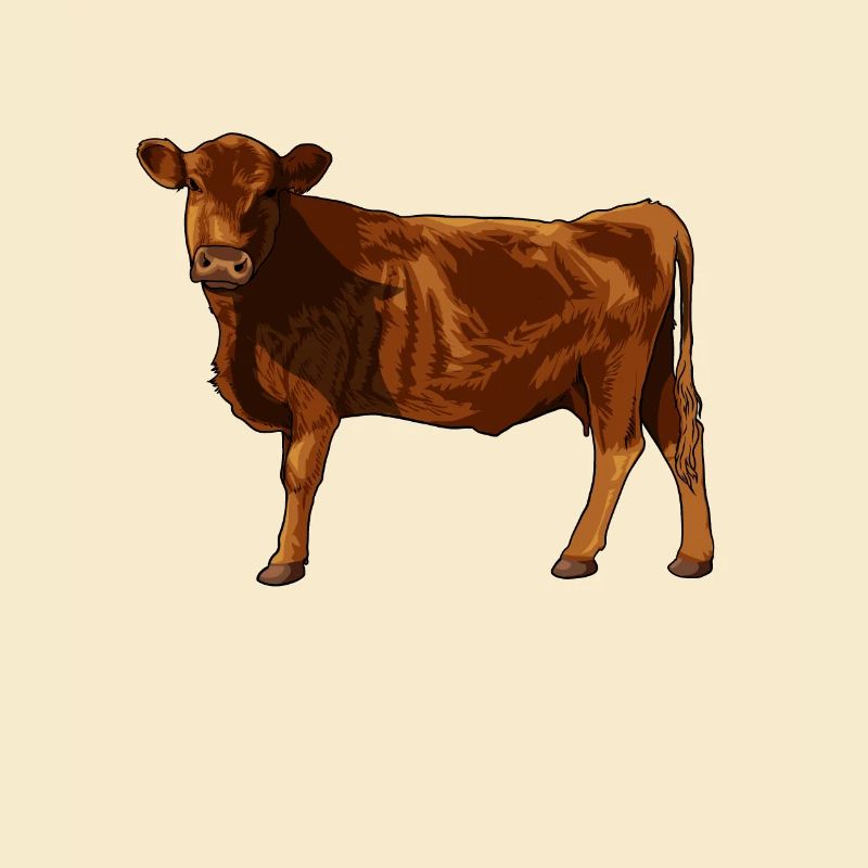 Dessin d’un Angus rouge