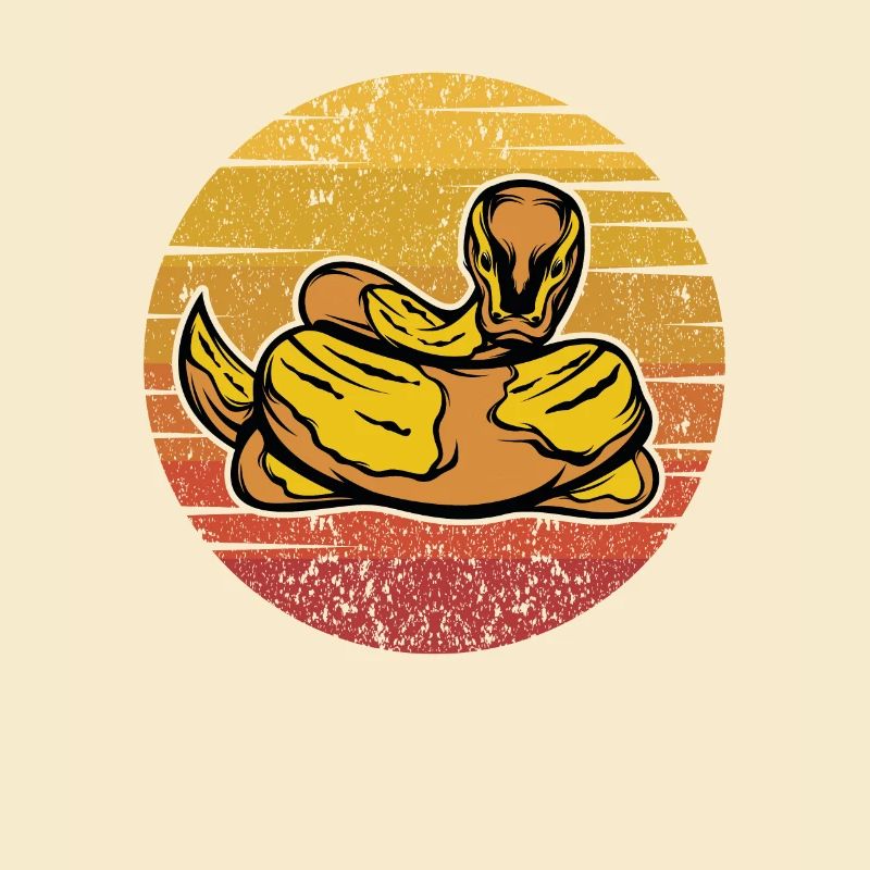 Retro Python Schlange Schuppenkriechtiere Banana