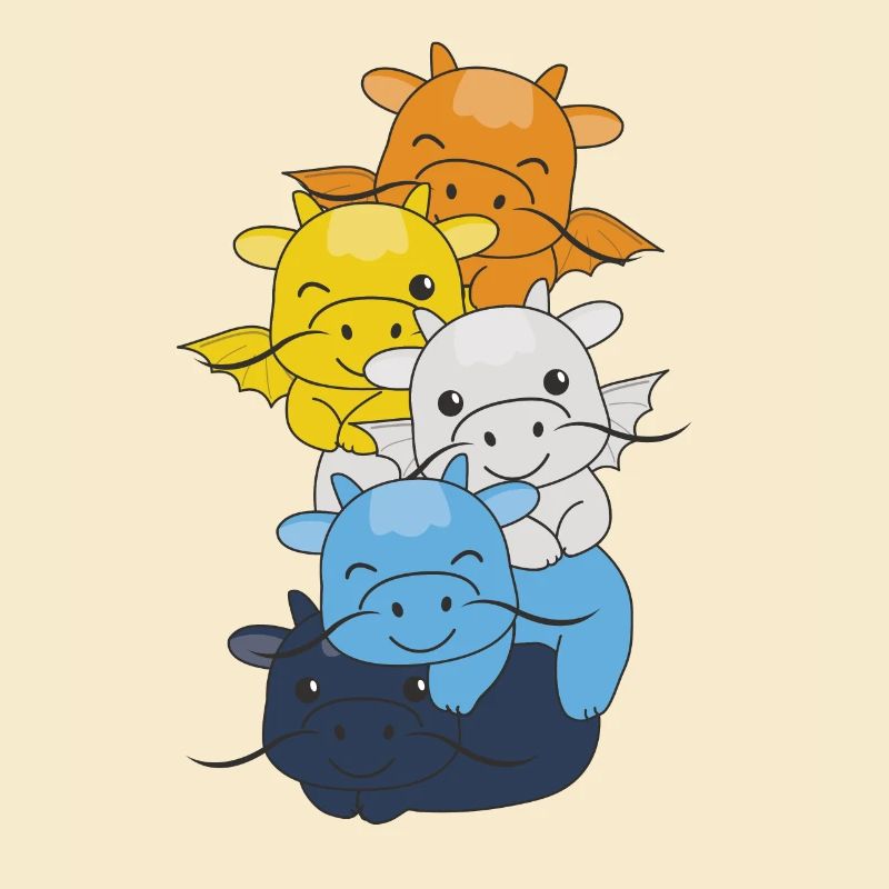 Aroace Flag Pride LGBTQ Mignon Dragon Stack