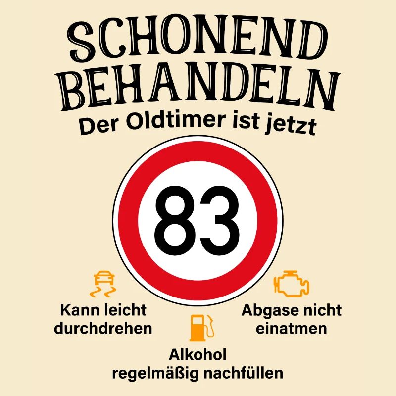 83. Geburtstag Schonend Behandeln Oldtimer Ist 83