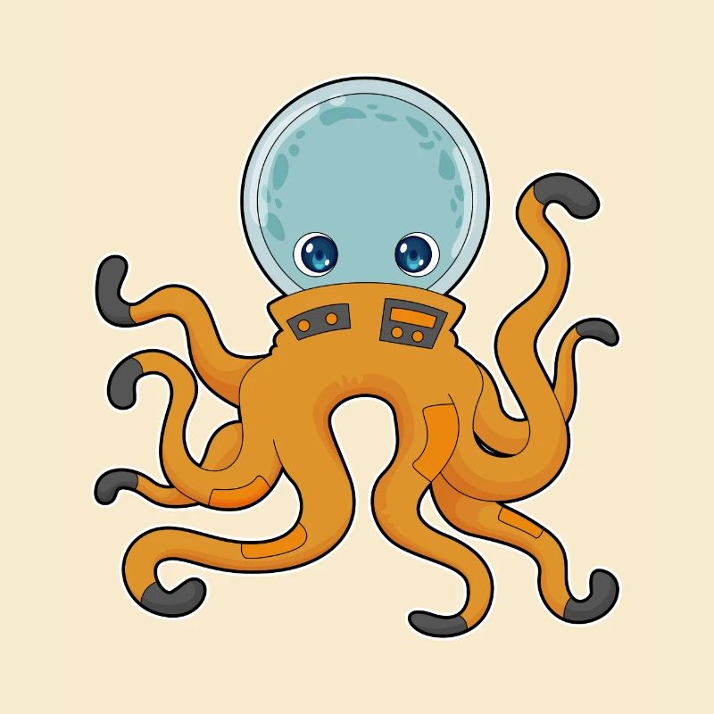 Octopus Astronaut Space