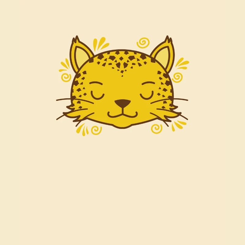 Léopard mignon tête gros chat
