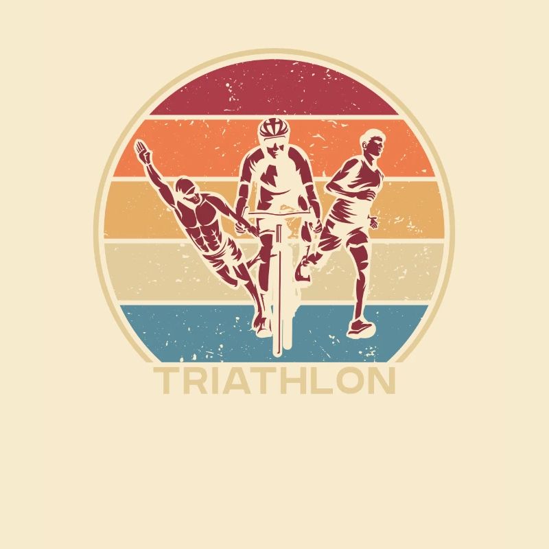 Retro Triathlonrad Triathlet Training Profi
