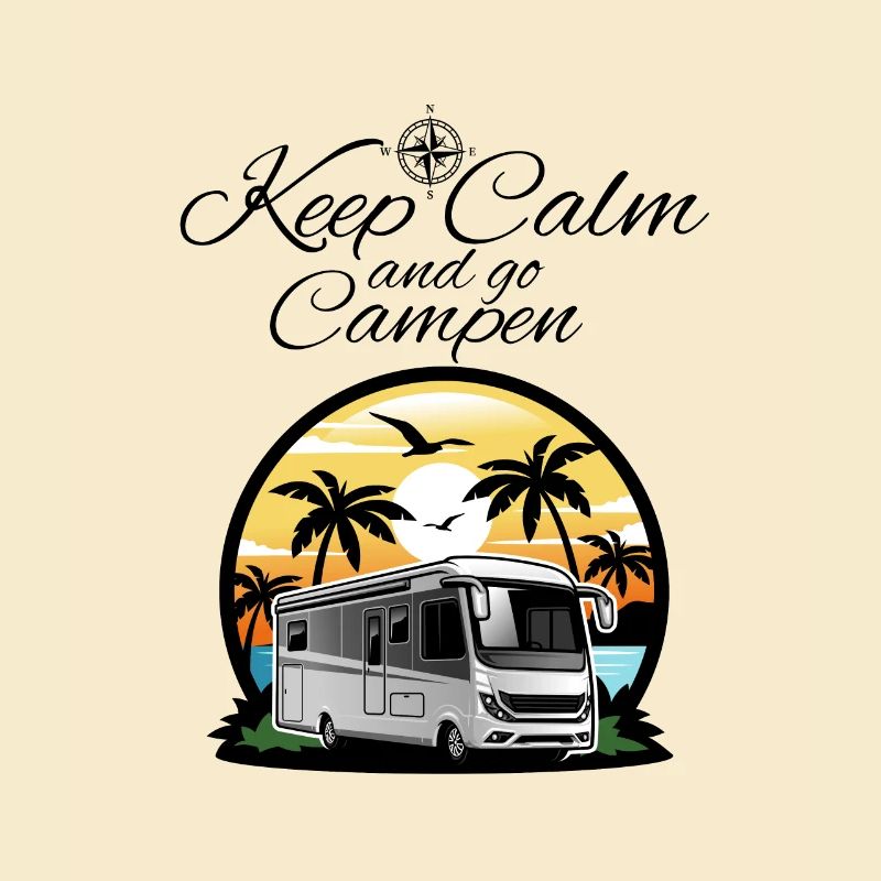 Camper Wohnmobil Spruch-Keep Calm and go campen