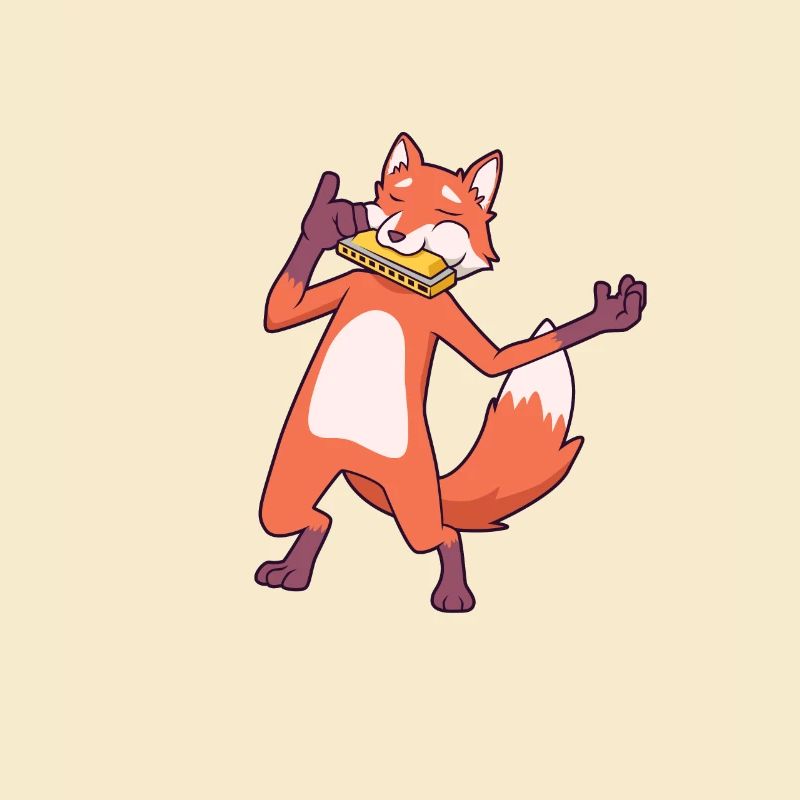 Fox joue de l’harmonica