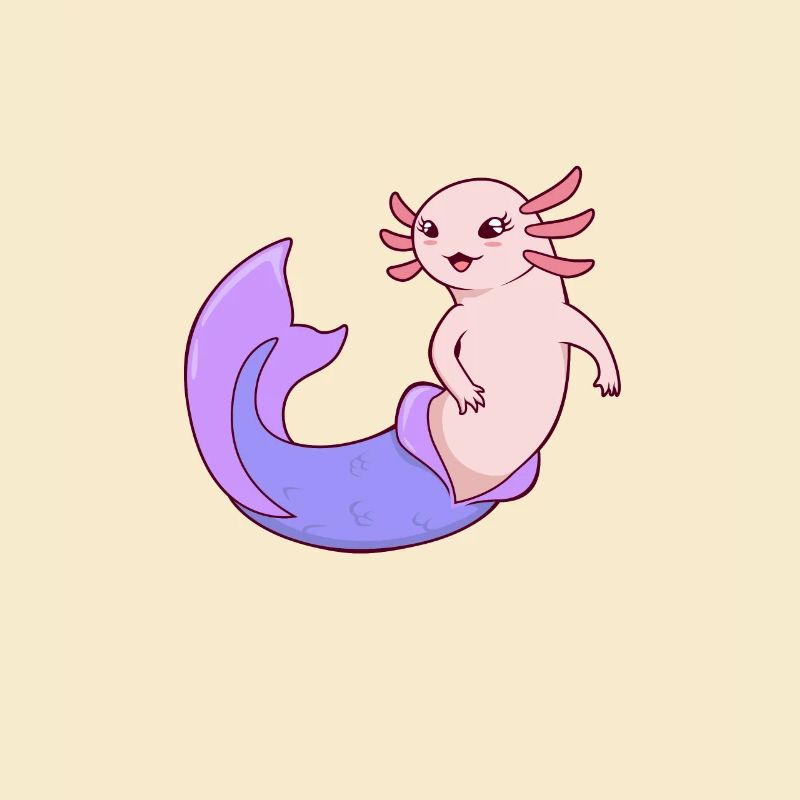 Die Axolotl Meerjungfrau