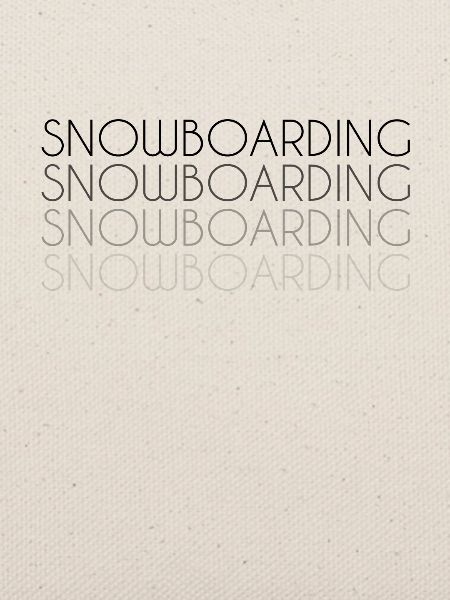 Snowboarding Schriftzug
