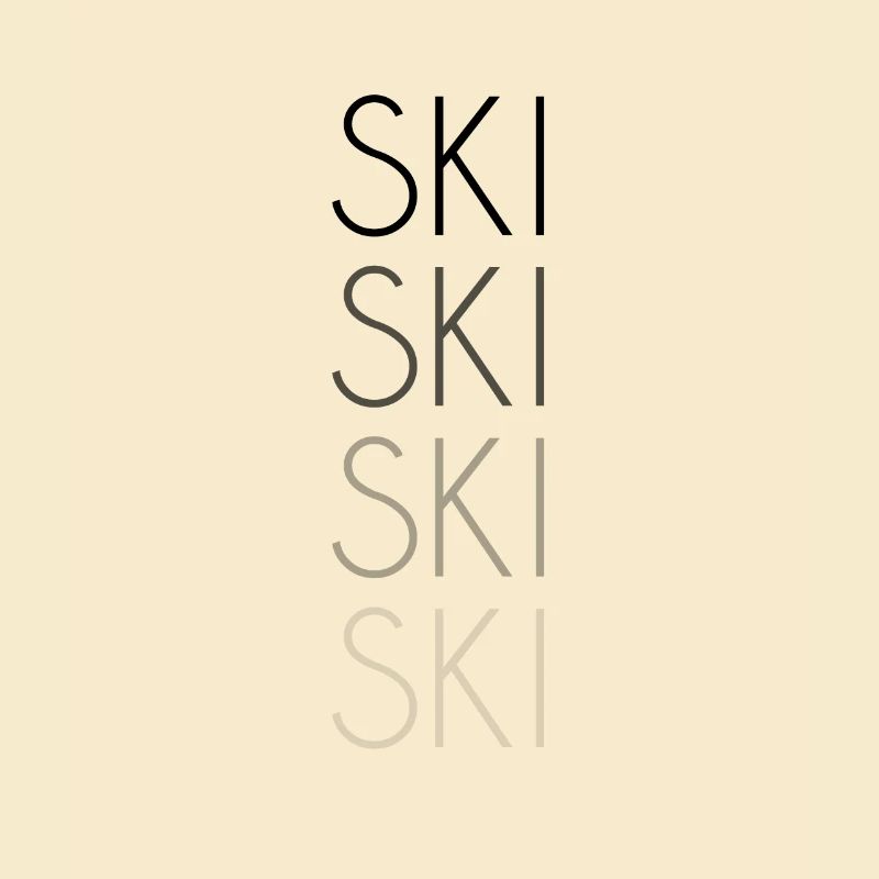 Ski Schriftzug