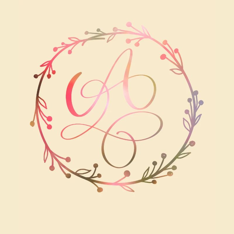 Monogramm, Buchstabe A, Kalligrafie Ornament