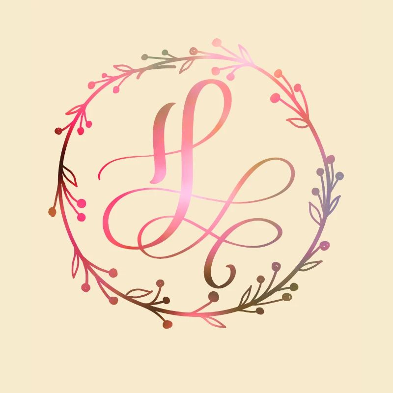 Monogramm, Buchstabe H, Kalligrafie Ornament