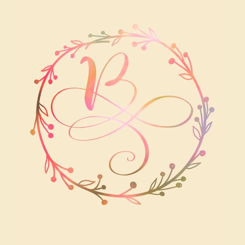 Monogramm, Buchstabe B, Kalligrafie Ornament