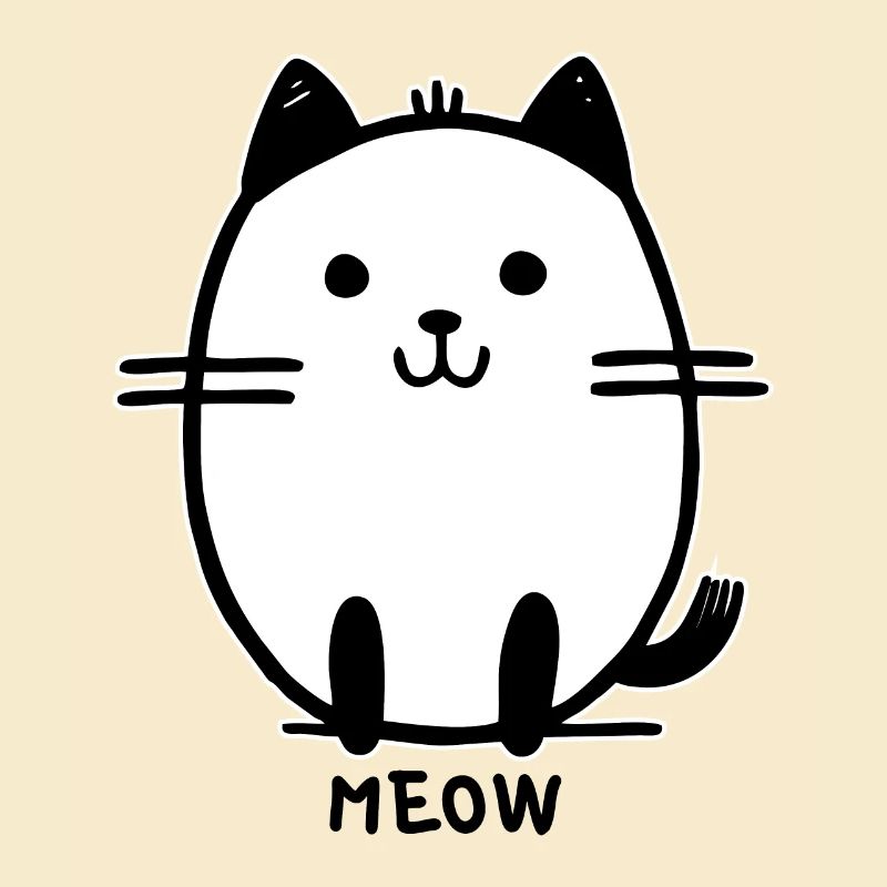 mignon dessin animé miaou chat