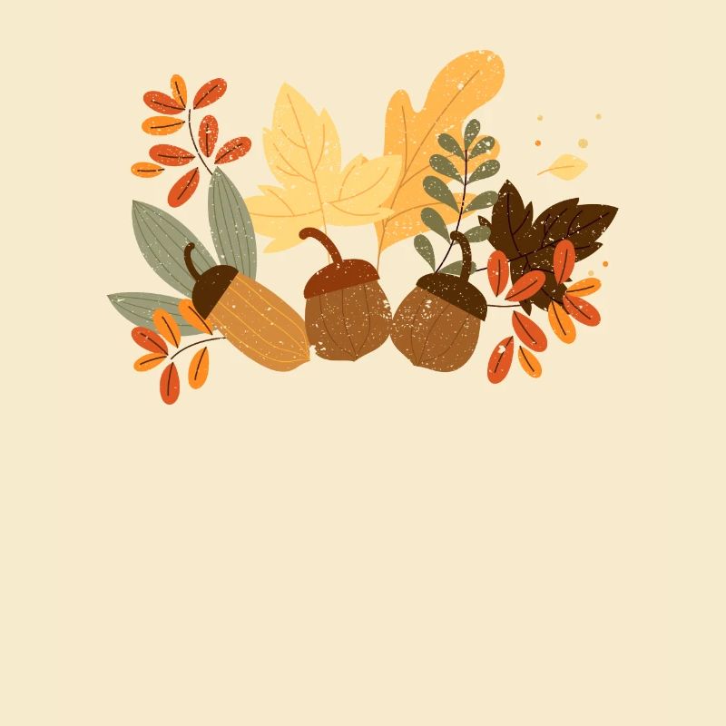 Herbstblätter Eicheln Herbst Eichhörnchen Ernte