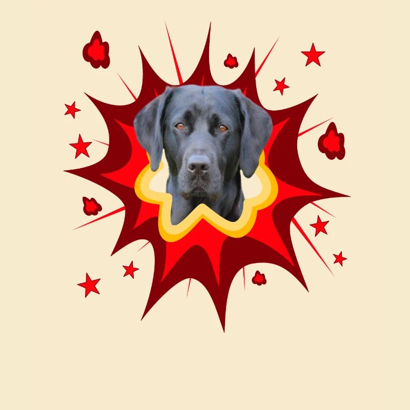 Conception de chiens comiques - Pow - Labrador