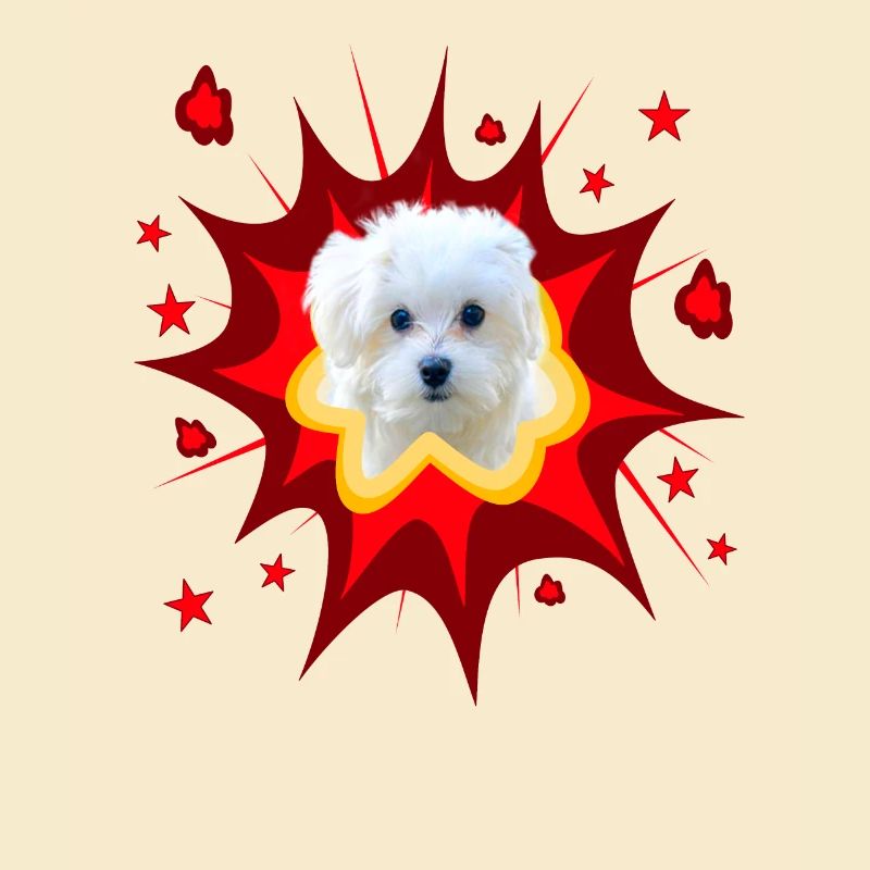 Comic Hund Design - Pow - Malteser