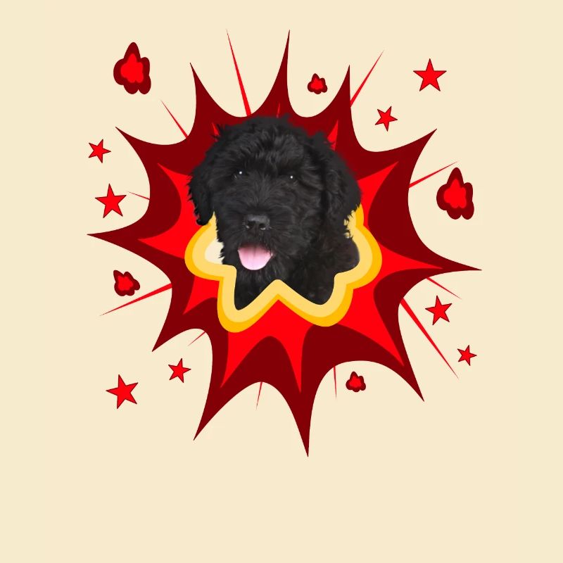Comic Hund Design - Pow - Russischer Terrier