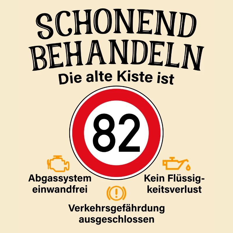 82. Geburtstag Schonend Behandeln 82 Alte Kiste 82