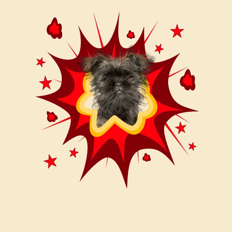 Conception de chien de bande dessinée - Pow - Affenpinscher
