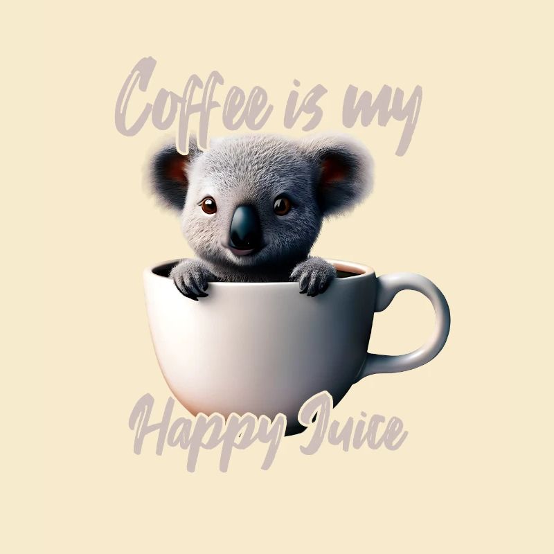Gemütlicher Koala in der Kaffeetasse