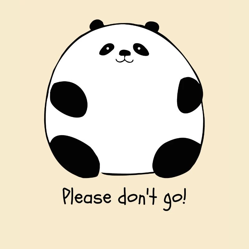 Bitte geh nicht – Dicker Panda