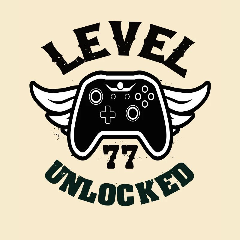 Level 77 Unlocked 77 Geburtstag