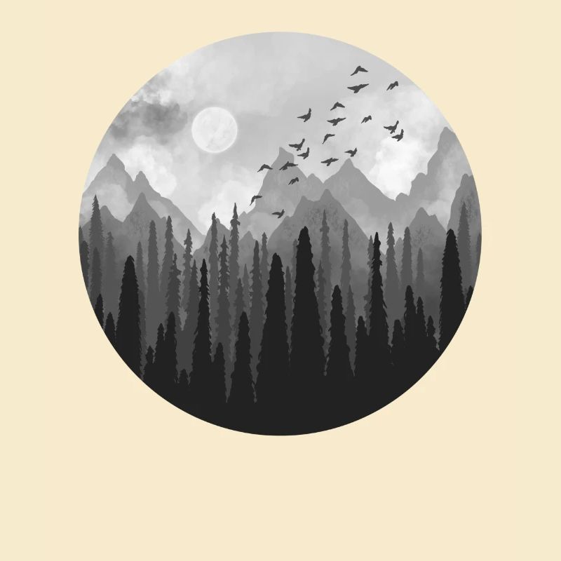 Forest Circle grau