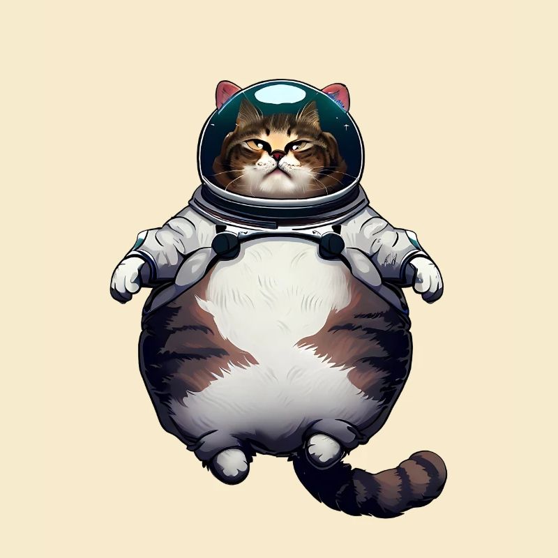Fette Astronaut Katze