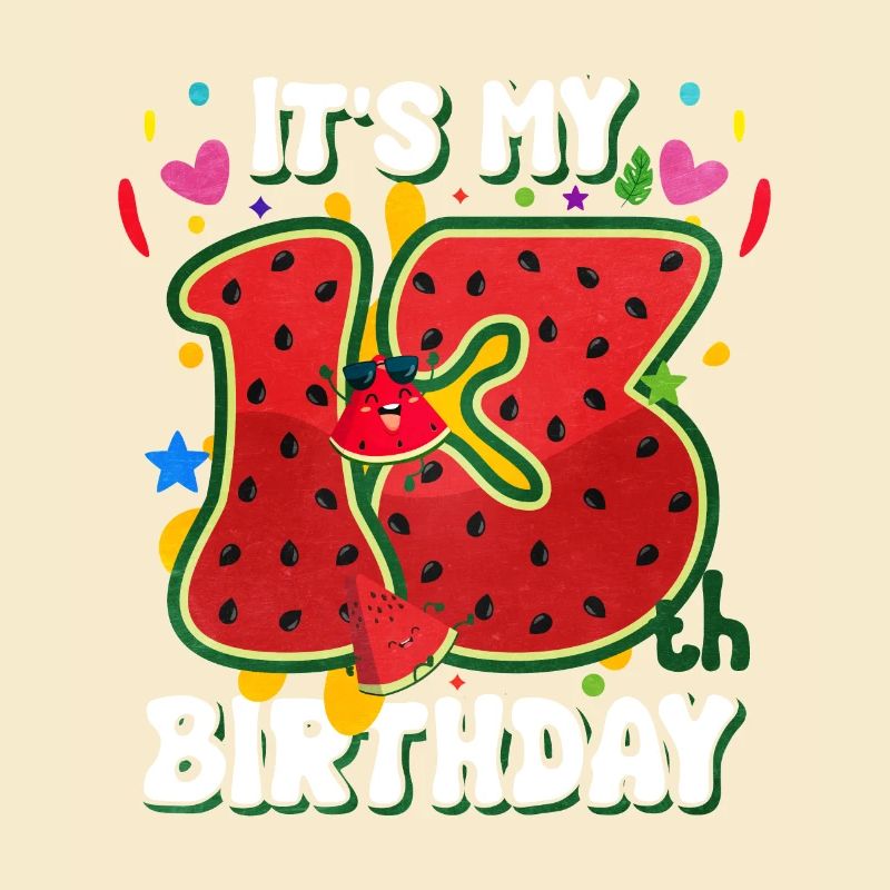 13. Geburtstag Wassermelone Sommer Geschenk